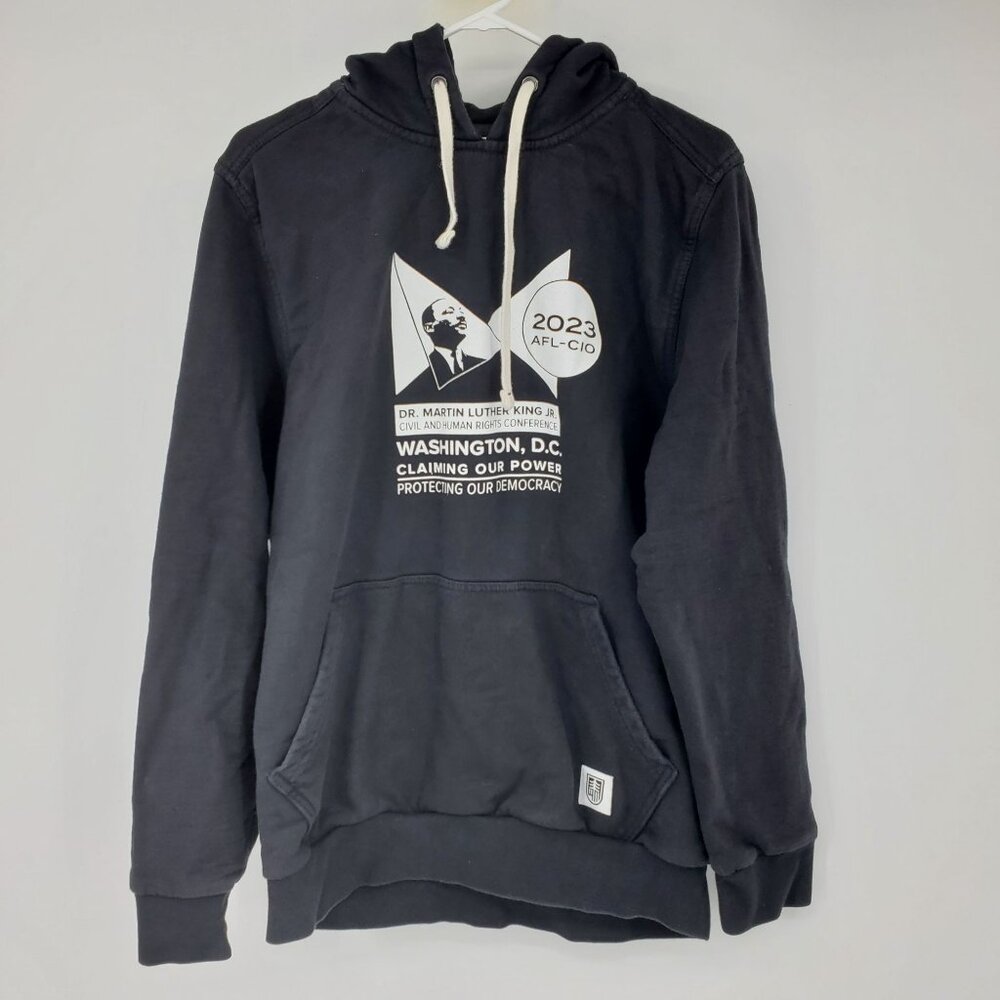 American Roots 2023 FL - CIO Martin Luther King Jr Black Graphic Hooded Sweatshi